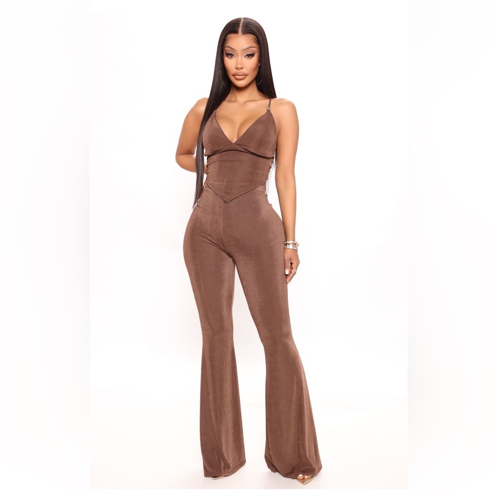 Fashion Nova Hayden Slinky Pant Set
